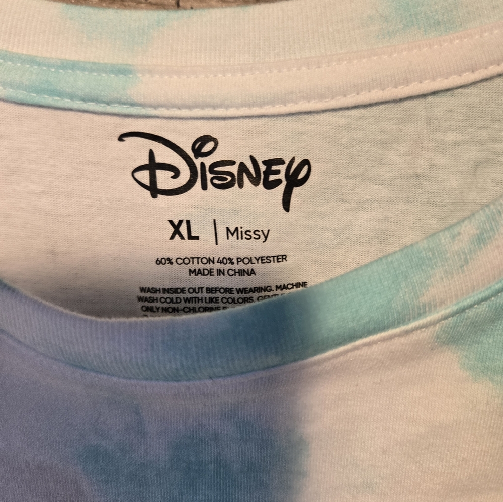 Disney Minnie Mouse on the beach‎ Tie dye Tshirt women's missy size XL Casual - Picture 2 of 2